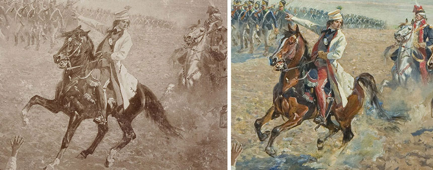 Kościuszko na koniu – porównanie