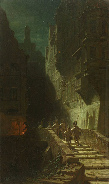 Carl Spitzweg, Straż nocna, 1870–1875