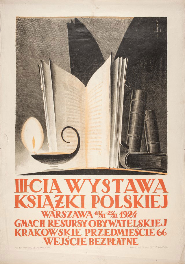 Plakat z przedwojennej wystawy polskiej książki