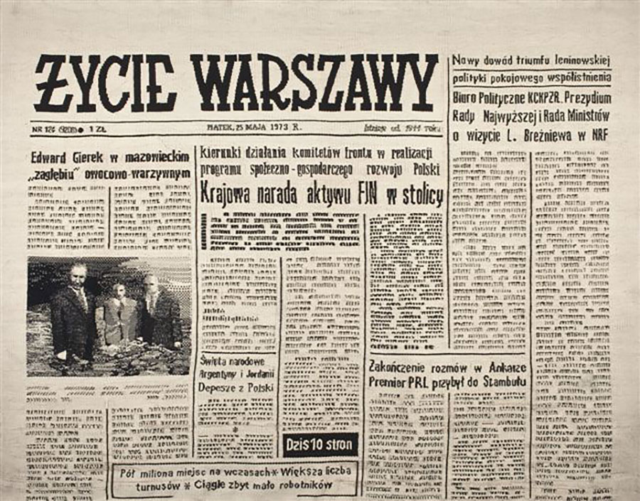 Gobelin Magdaleny Abakanowicz – gazeta Życie Warszawy