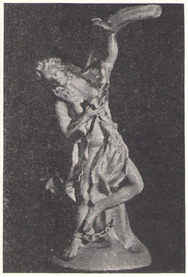 na czarno-białej ilustracji figurka Andromedy