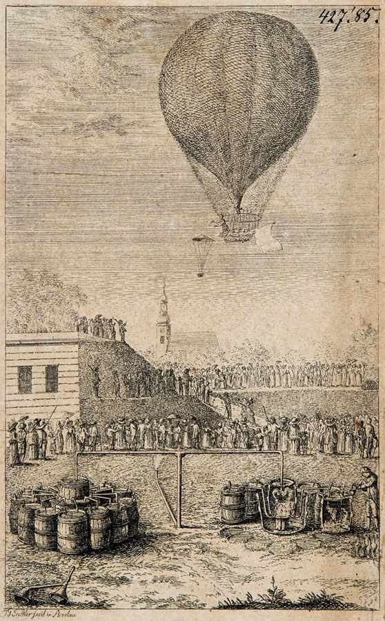 ilustracja z lecącym balonem