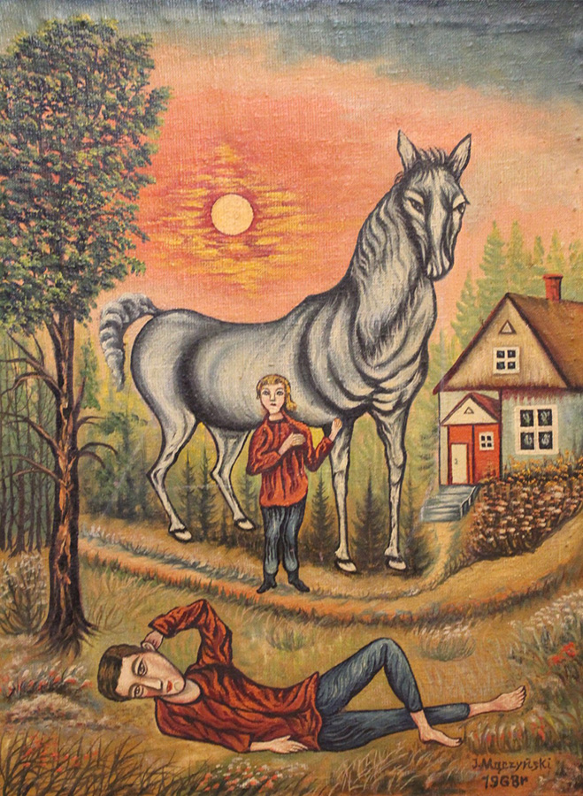 Józef Mączyński, Marzenia chłopca w śnie o dziewczynie, koniu i domku komfortowym, 1968