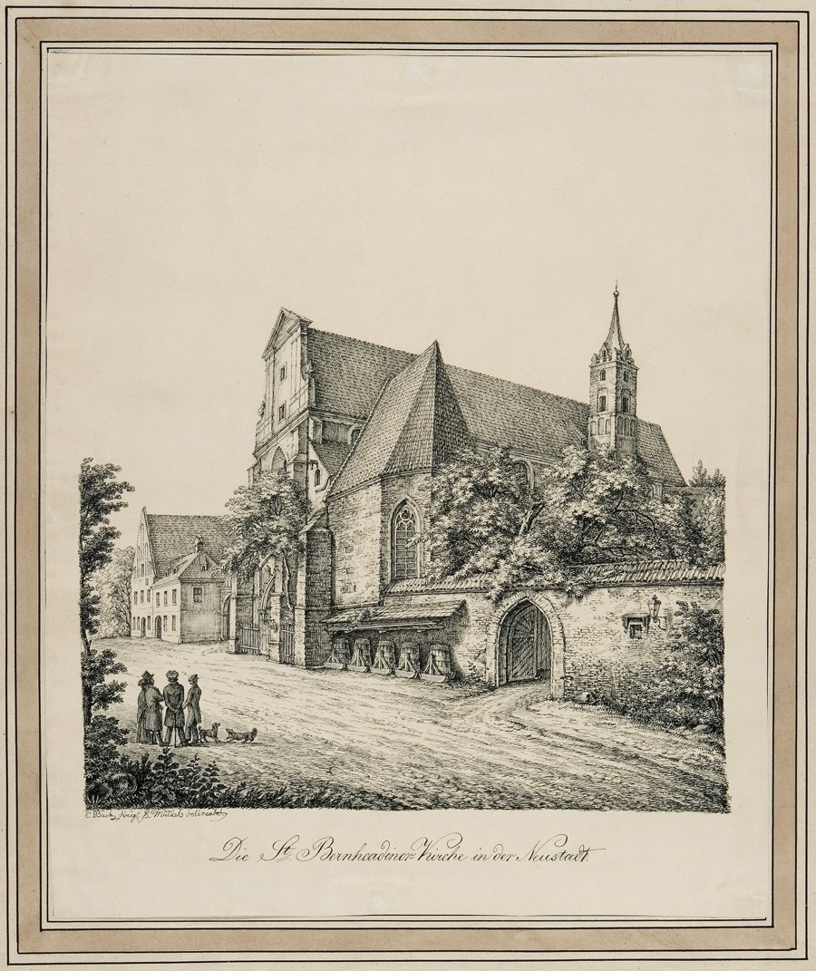 Carl Bach, Kościół św. Bernardyna od pd.-zach., ok. 1824