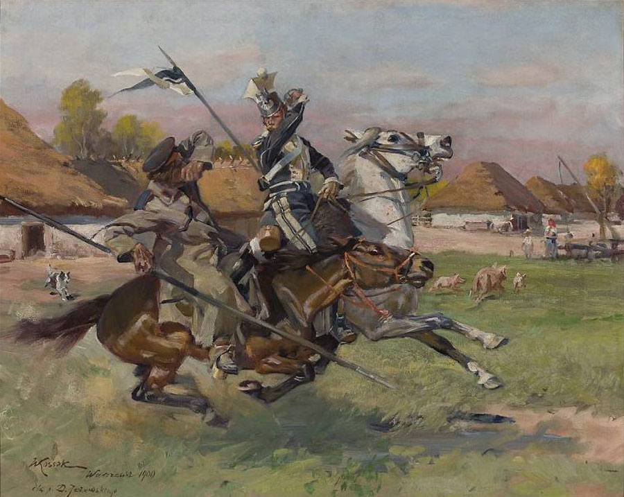 Wojciech Kossak, „Ułan w walce z kozakiem”, 1900, zbiory Muzeum Narodowego w Warszawie