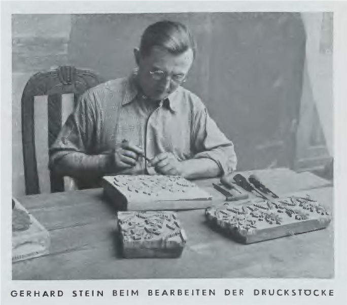 Gerhard Stein przy pracy