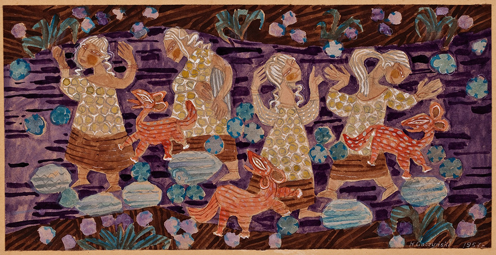 Henryk Gaczyński, „Kobiety ze zwierzętami”, 1957
