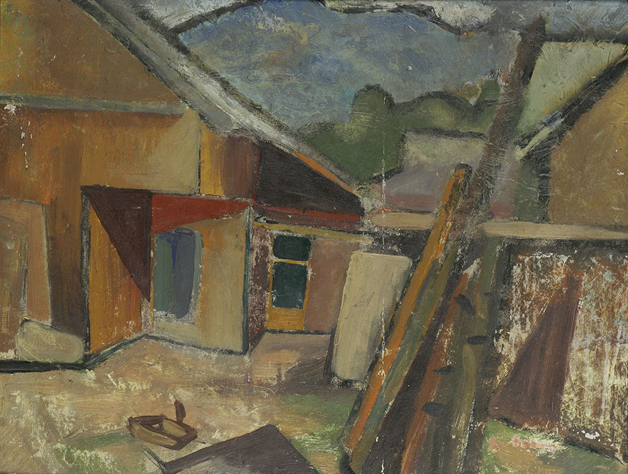 Aleksander Blonder „Podwórko w Czortkowie”, 1932