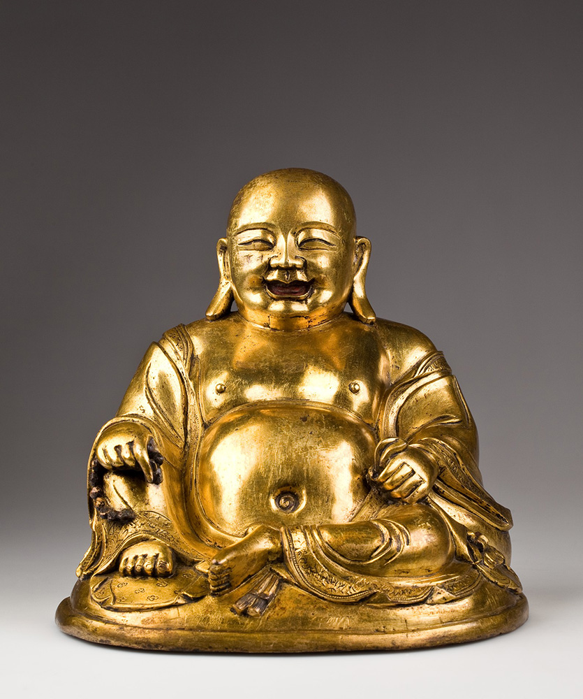 Siedzący, śmiejący się Budda