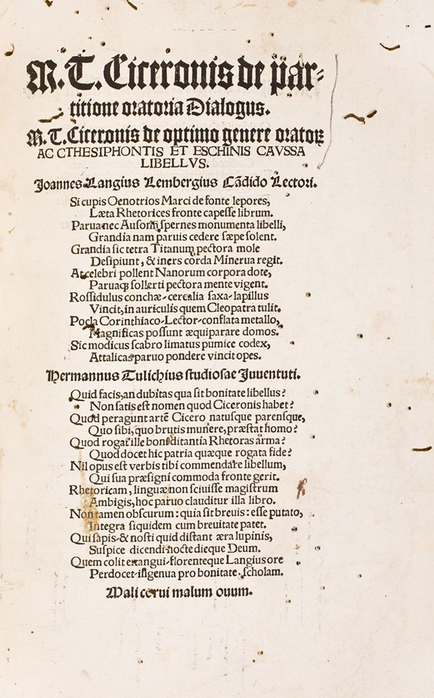 Strony tytułowa druku z lipskiej oficyny Melchiora Lottera starszego wydanego w 1517 roku