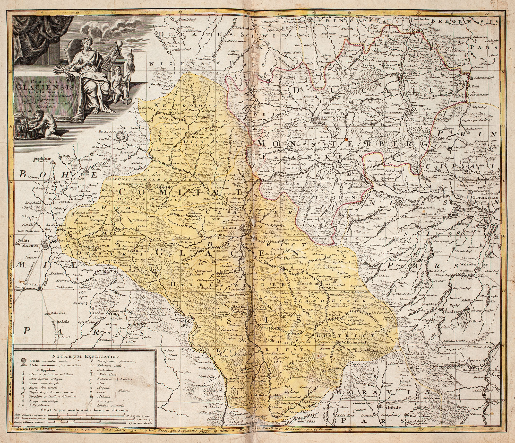 Hrabstwo kłodzkie. Hommanische Erben, Norymberga 1747