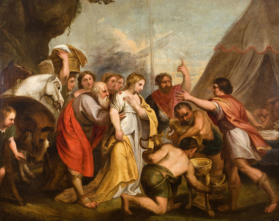 Franciszek Smuglewicz, Achilles przyjmuje posłów z darami od Agamemnona, po 1785