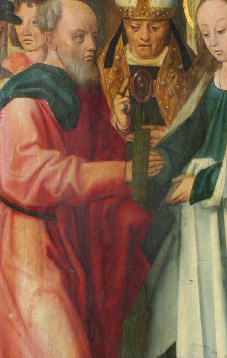Detal obrazu Zaślubiny Marii. Fotografia w świetle widzialnym