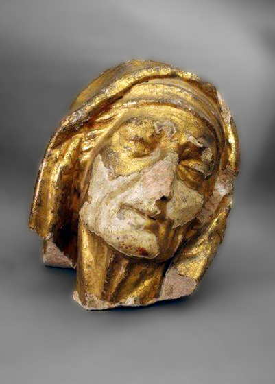 Głowa figury św. Anny – oryginał