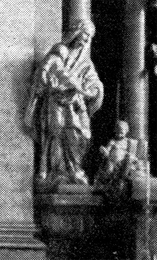 Rzeźba św. Anny na przedwojennej fotografii prasowej