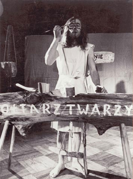 Jerzy Bereś, Ołtarz twarzy, 1974 [performans]
