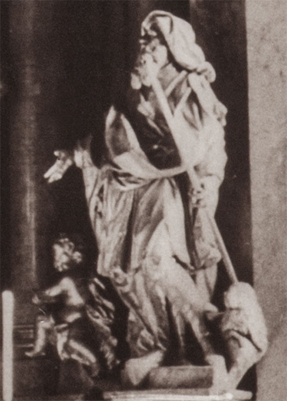 Rzeźba św. Joachima na archiwalnych fotografiach z 1933 r.