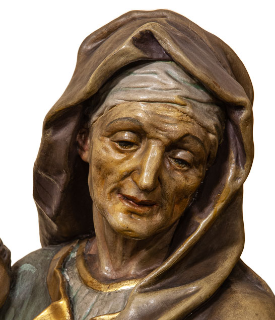 Głowa rzeźby św. Anny w kościele bonifratrów we Wrocławiu