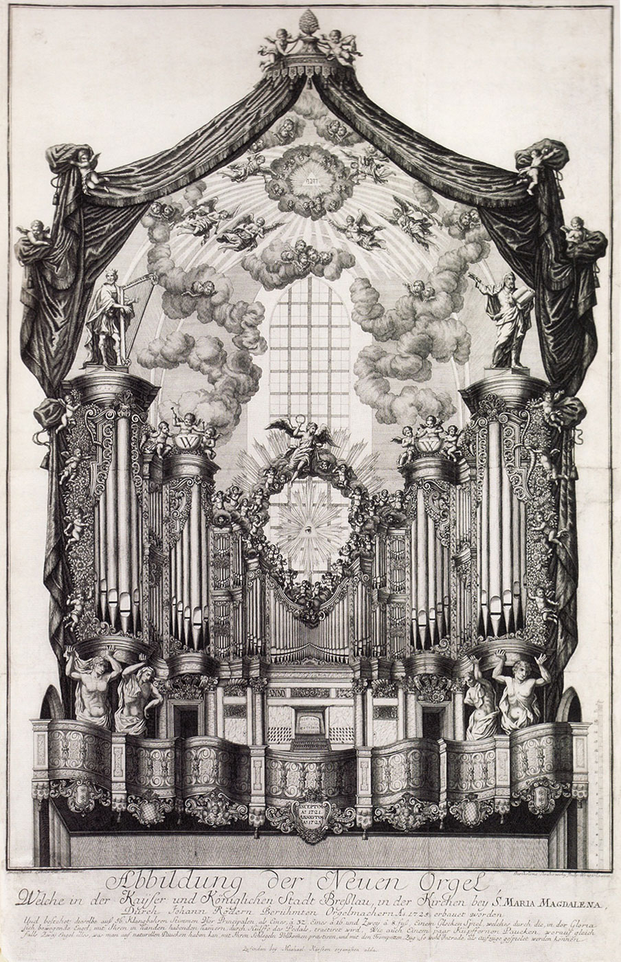Projekt barokowego prospektu organowego Urbansky’ego