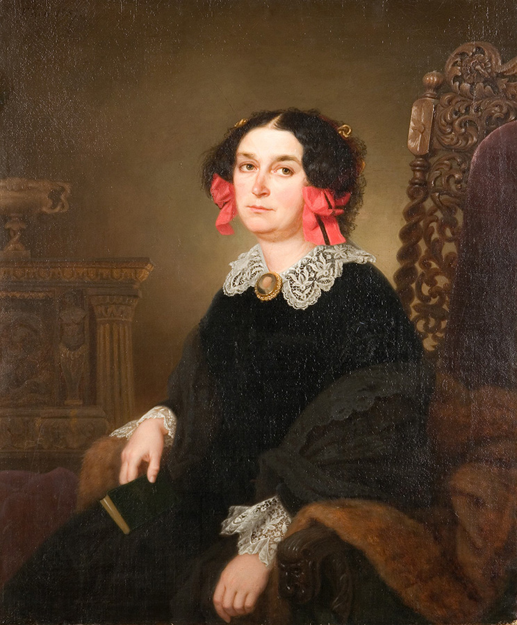 Portret Emilii Skórzewskiej, Friedrich Keil, 1857.