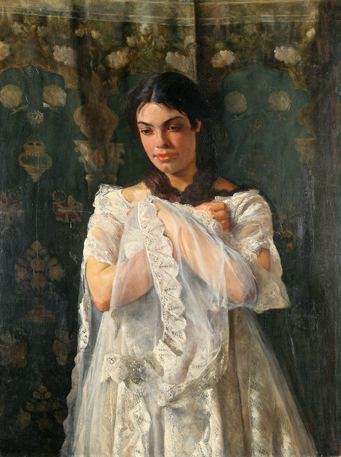 Portret Heleny Marcello, Jacek Malczewski, ok. 1876