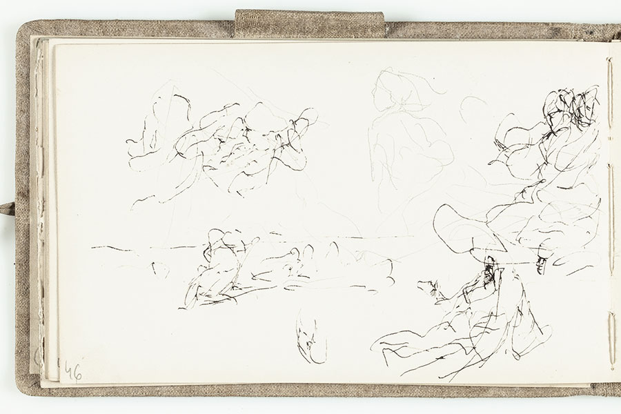 Szkicownik Jacka Malczewskiego, 1888; Szkice wielopostaciowych kompozycji