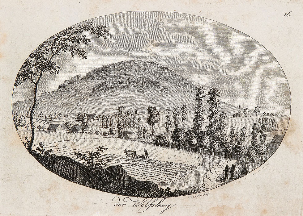 Wilcza Góra na początku XIX wieku na akwaforcie