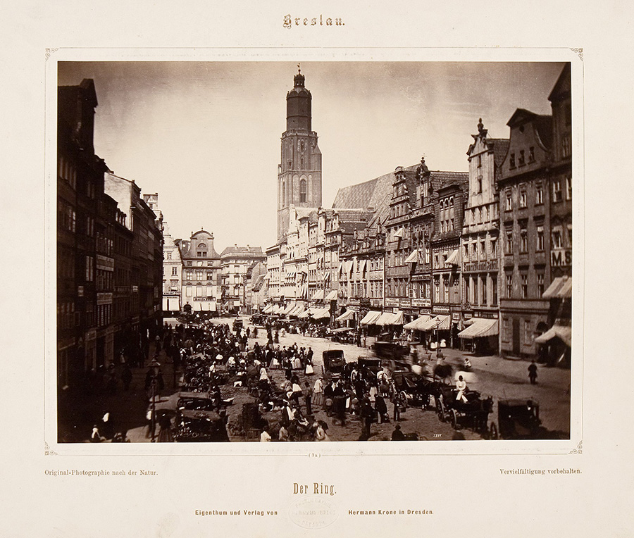 Hermann Krone, Wrocław–Rynek (strona północna od wschodu), ok. 1870
