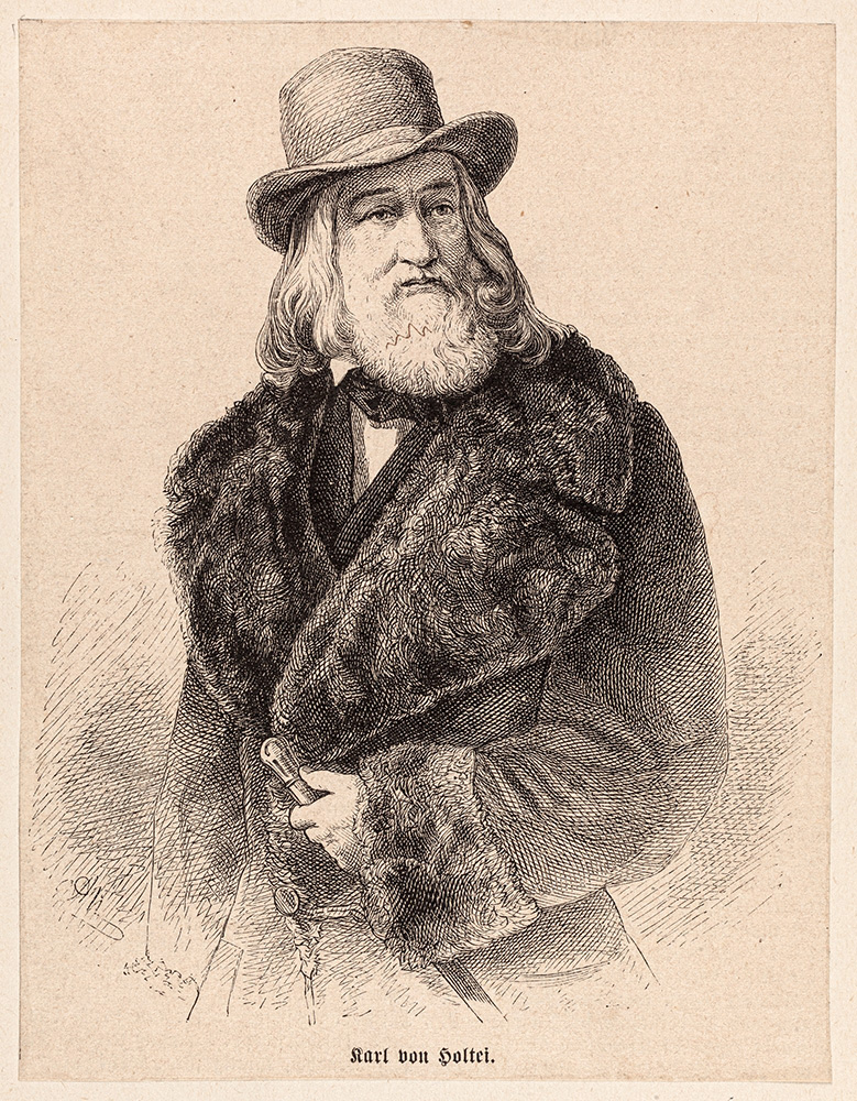 Grafika z portretem Karla von Holteia