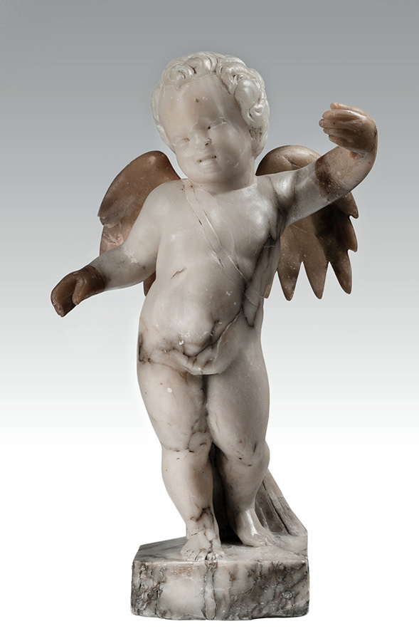 Alabastrowy aniołek z ambony