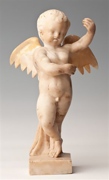 Alabastrowy aniołek z ambony
