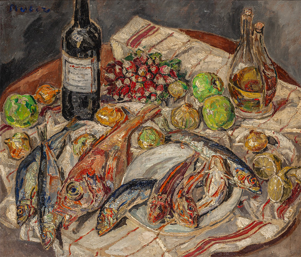 Mela Muter, Martwa natura z rybami, l. 20. XX w.