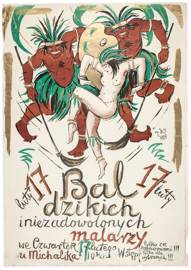 Jerzy Winiarz, plakat Bal dzikich i niezadowolonych malarzy, 1927