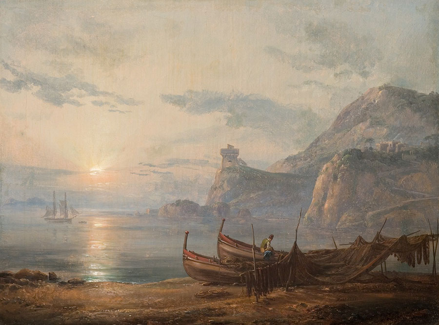 Johan Christian Dahl, Poranek na wybrzeżu Ischii, 1822
