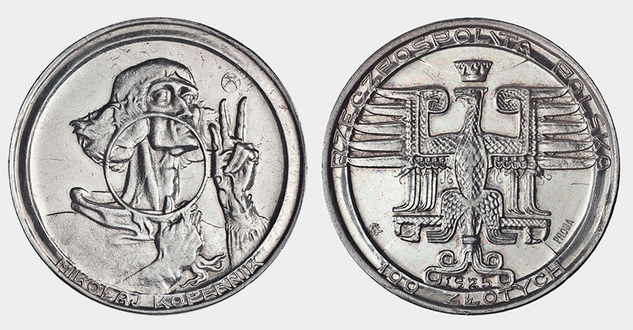 Moneta z Mikołajem Kopernikiem