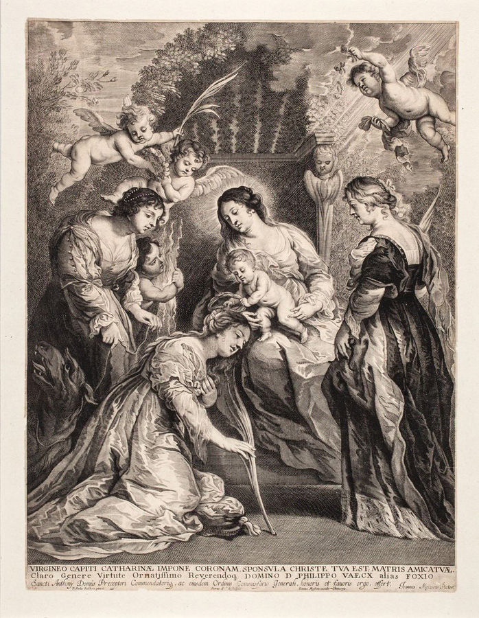 Peter de Jode II wg Petera Paula Rubensa, Koronacja św. Katarzyny, po 1633