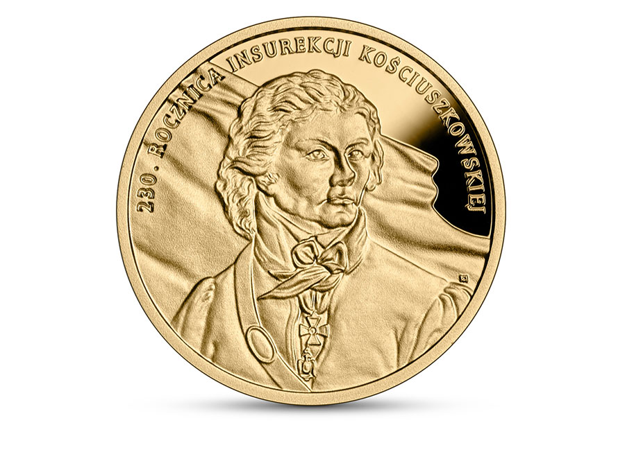 Złota moneta jubileuszowa z Tadeuszem Kościuszką, 2024