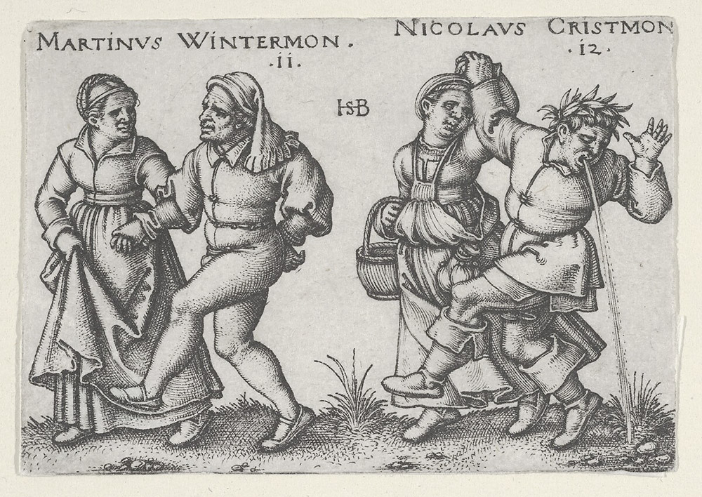 Sebald Beham, Wesele chłopskie / Dwanaście miesięcy, 1546–1547, Niemcy
