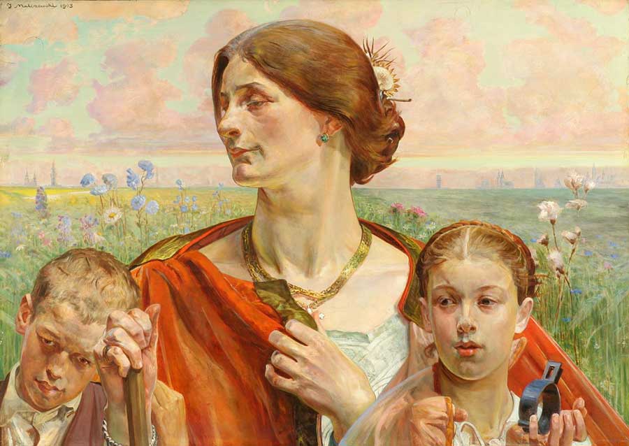 Jacek Malczewski, „Ojczyzna”, część tryptyku „Prawo – Ojczyzna – Sztuka”, 1903