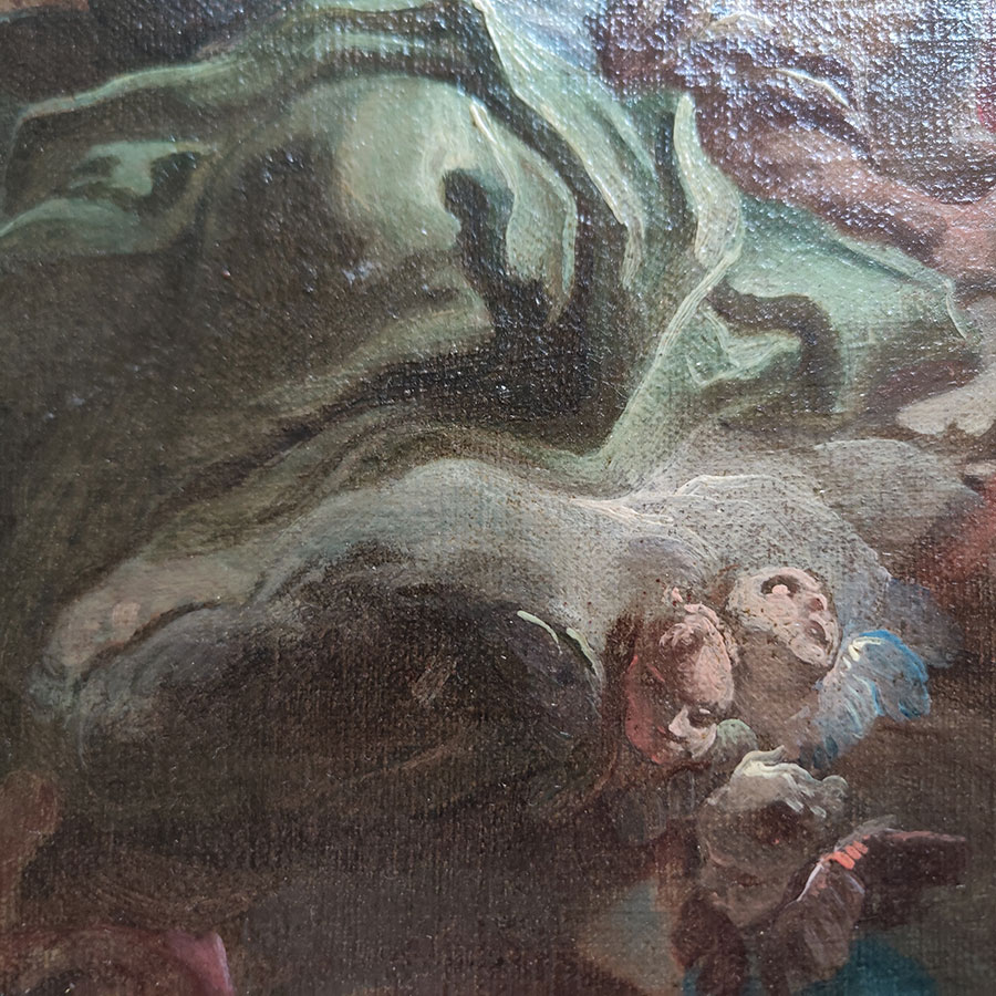 Carlo Carloni, Św. Łukasz i św. Ambroży, 1720–1721 (detal)