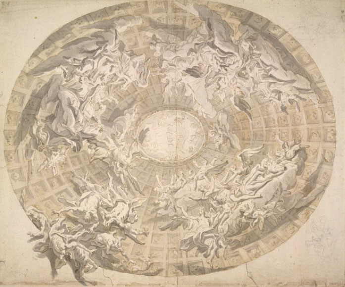 Carlo Carloni, Projekt fresków kopuły Kaplicy Elektorskiej, 1720