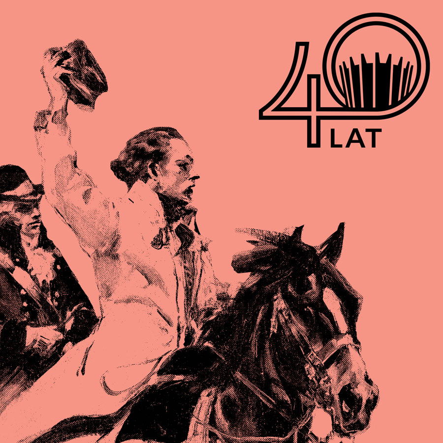 Logo jubileuszowe 40-lecia Panoramy Racławickiej we Wrocławiu