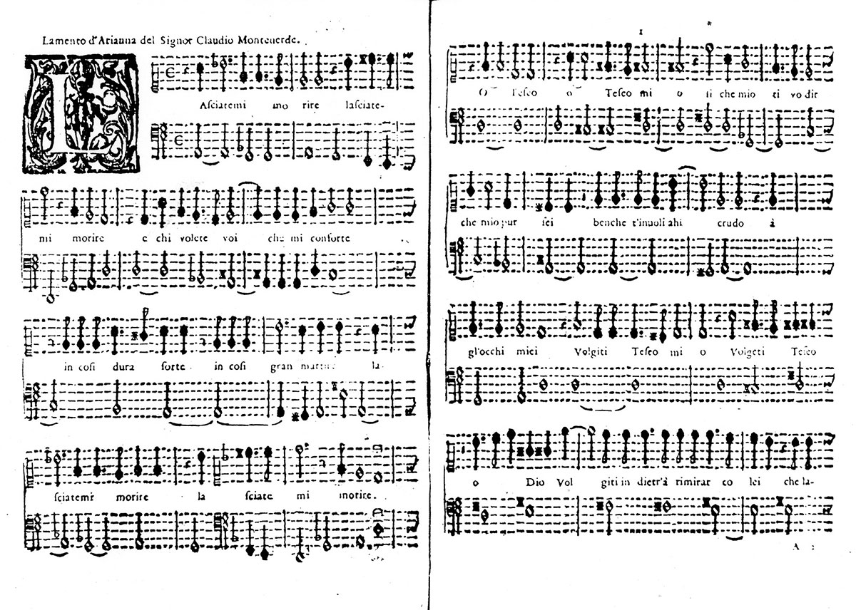 Claudio Monteverdi, Lamento d’Arianna, 1607–1608