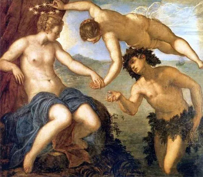 Tintoretto, Bachus i Ariadna, 1578