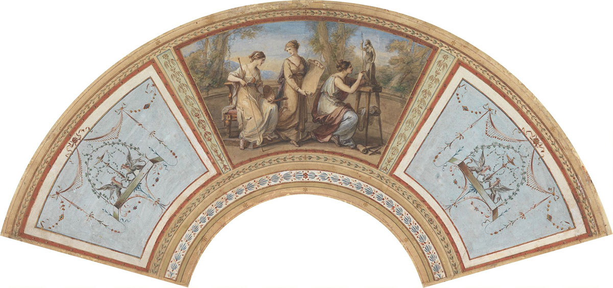 Angelika Kauffmann, projekt wachlarza, ok. 1775