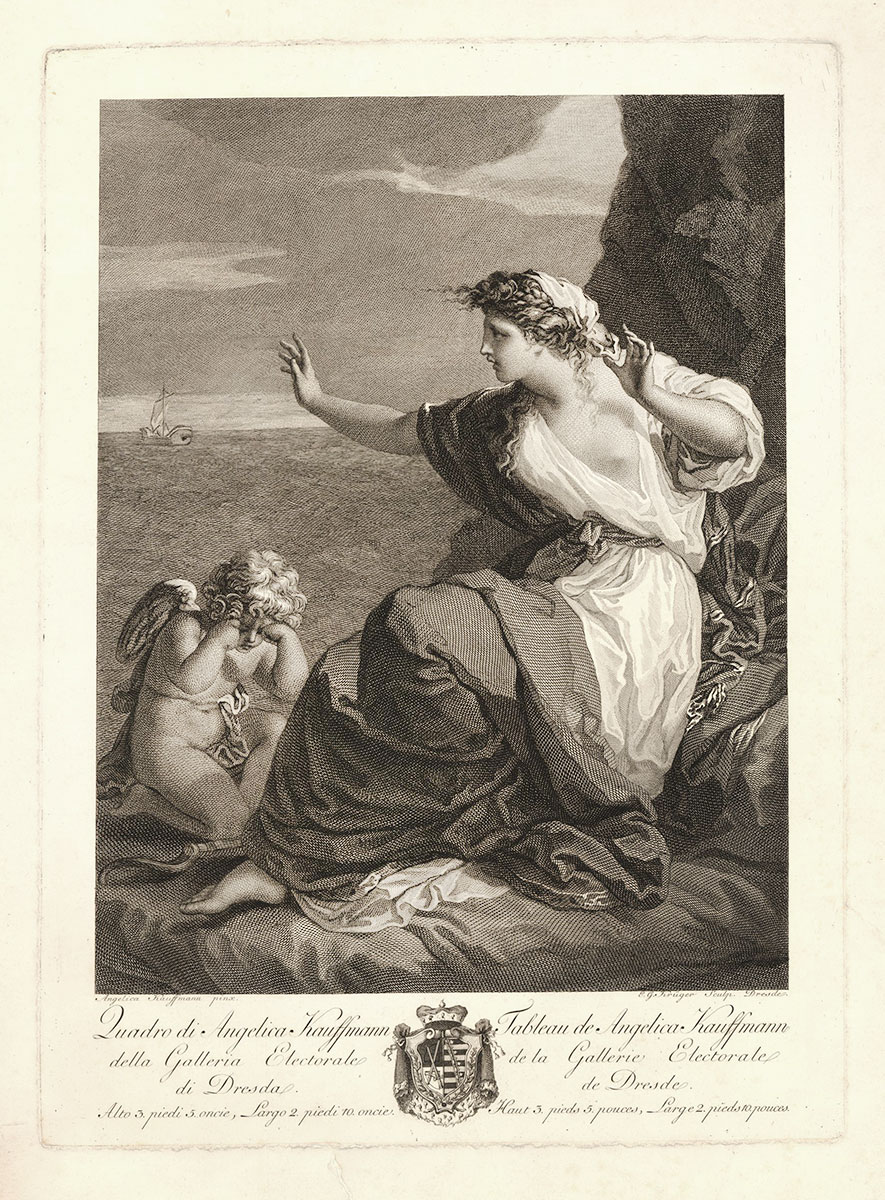 Ephraim Gottlieb Krüger wg Angeliki Kauffmann, Porzucona Ariadna, l. 80. XVIII w.