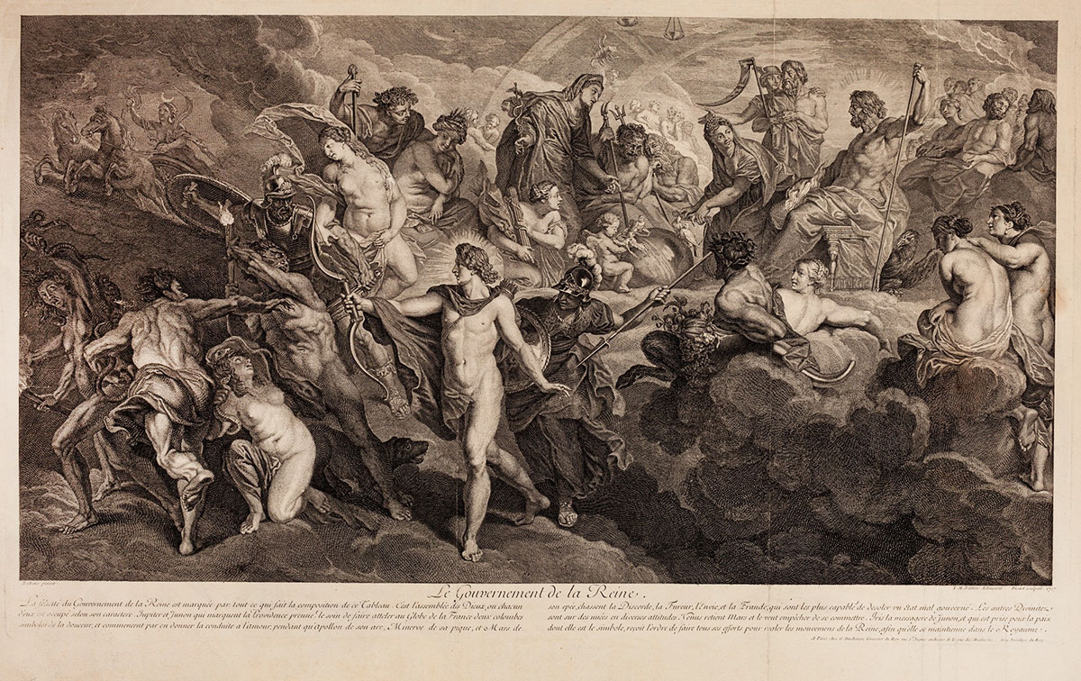Bernard Picart wg P. P. Rubensa, za Jeanem Marciem Nattierem „Rządy Królowej”, 1707