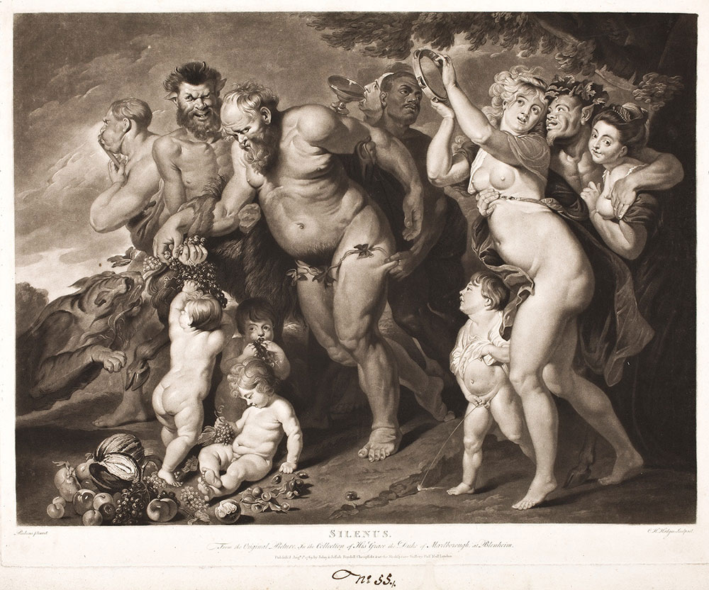 Charles Howard Hodges wg P. P. Rubensa „Orszak Sylena”, 1789