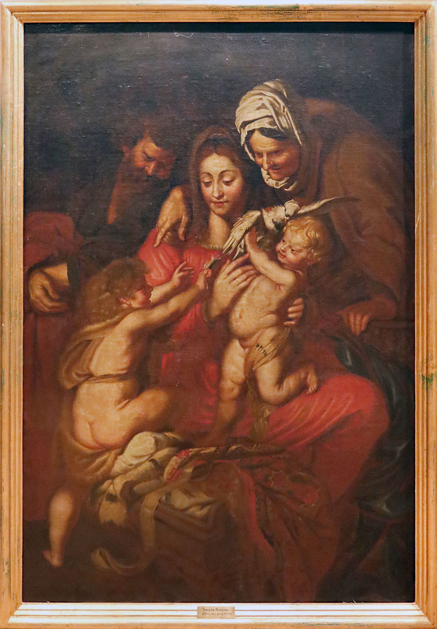 Autor nieznany wg P. P. Rubensa „Święta Rodzina z gołębicą”, IV ćw. XVII w. (?)
