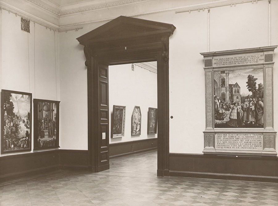 Sala ekspozycyjna wystawy „Niemieckie malarstwo XVI w.”, 1935